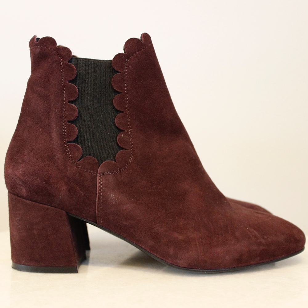 Ava & Aiden | Heeled Suede Bootie Slip On